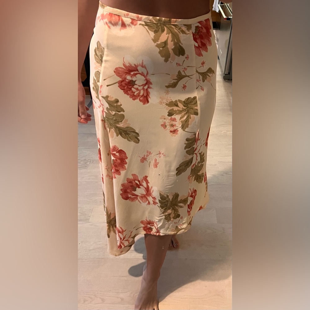 Reformation floral 100% viscose skirt